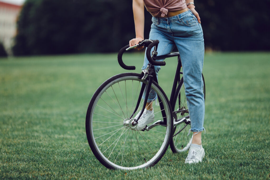 woman with cycling